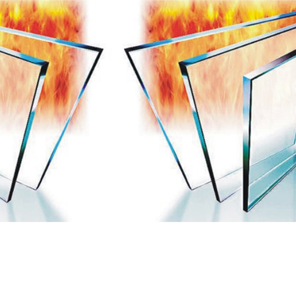 Single piece fireproof glass, single piece non thermal insulation fireproof glass